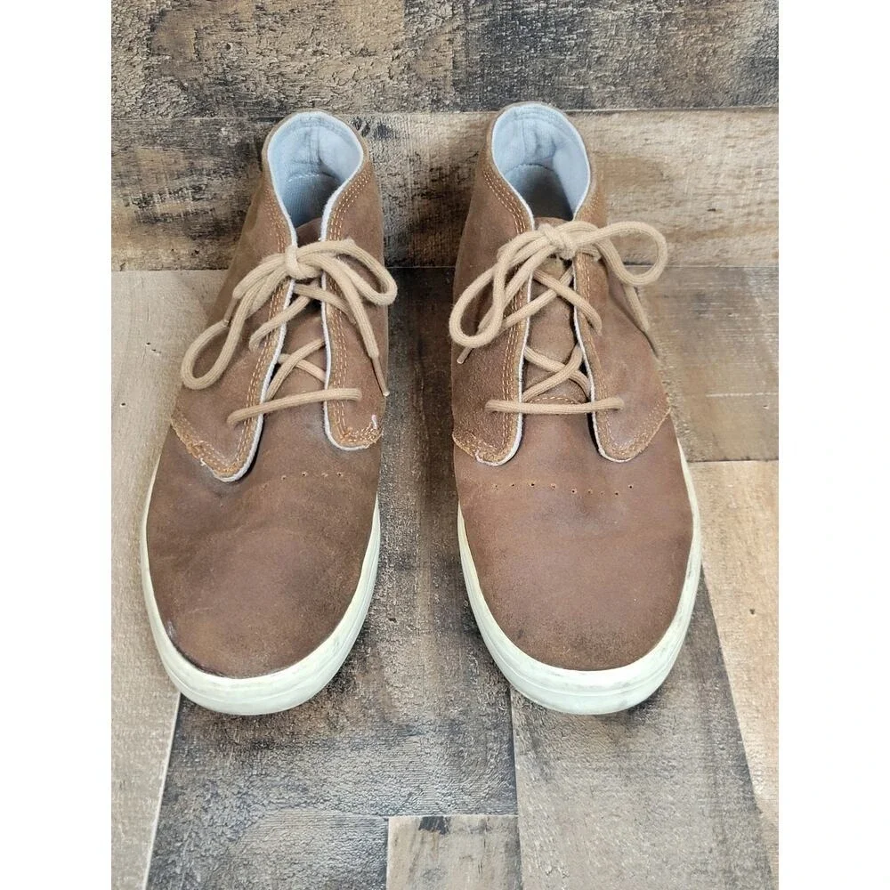 IPATH Langston Brown Leather High Top Suede Chukka Sneakers Skate Shoes‎ Mens 12